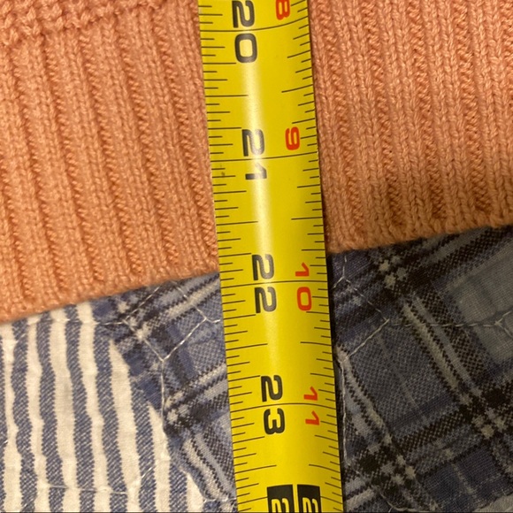 ATM Anthony Thomas Melillo Sweater V-Neck Relaxed Cashmere Cotton Peach Large - Picture 9 of 10